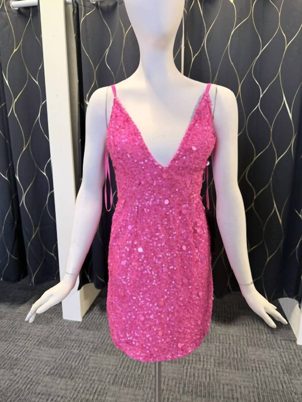 NEW ALETA women's sleeveless mini dress in bright pink